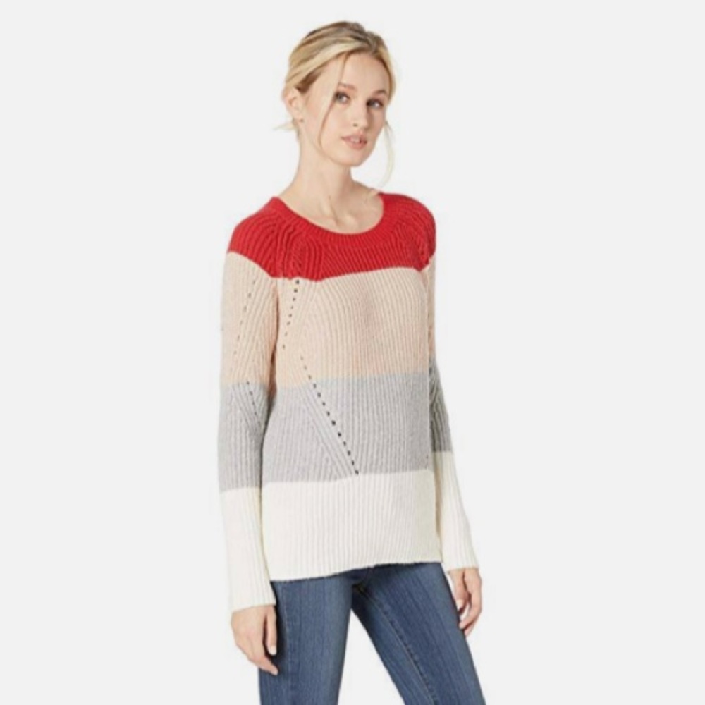 Lucky Brand Crewneck Pointelle Sweater